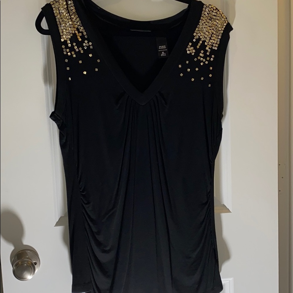 Super flirty black and gold sequin top by Ny&co